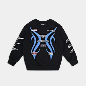 NWT New $125 Diesel ASTARS OVER Black Sweatshirt Size 4